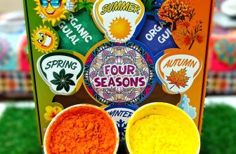 Niku Herbal Organic Holi Gulal Color | 4 Seasons Colours | Non Toxic, Easy to Remove, Soft Skin Friendly | Pack of 4-50gm *4 | Holi Gift Pack for Family, Party
