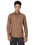 BENE KLEED Men Solid Brown Single Pocket Shirt