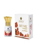 Premium MUSK AMBER Attar | 100% Natural Fragrance, Alcohol Free Pure and Natural Long Lasting Attaer For Unisex Men & Women | Artisanal Perfume Oil (6ml, White)