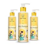 Pure Aura Baby Shampoo (Pack of 3, 200ml Each) | With 10 Ayurvedic Herbs | Paraben & Chemical-Free | Gentle Hair & Scalp Care | Safe for Newborns & Kids | Doctor Recommended | Value Pack for Daily Use