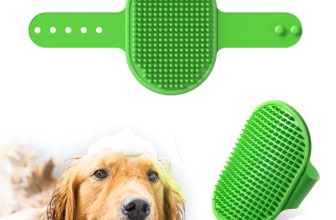Pet Grooming Brush | Soothing Massage Rubber Bath Comb | Shampoo Washing Shower Brush | Grooming Pet Glove with Adjustable Strap | Deshedding brush for long short haired pets