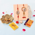 Collectible India Good Luck Rakhi for Brother and Bhabhi, Rakshabandhan Gifts Combo Rakhi for Rakshabandhan Gifts for Bhaiya Bhabhi – Tortoise Vastu Gift, Fengshui Showpiece (M3- Bhaiya Bhabhi Pair)