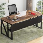 Executive Desk for Home & Office,Executive Desk for Office, Laptop Table, Study Table, Modern Workstation – Brown – DIY – 160×80 x75 CM