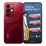 realme NARZO 90x 5G (Maroon Red, 8GB+128GB) | 7000mAh + 60W Biggest Battery & Fastest Charging in The Segment* | 144Hz Bright Display | Sony 50MP AI Rear Camera | AI Assist | 400% Ultra Boom Speaker