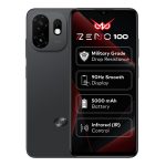 Zeno100 (3+5GB RAM, 64GB ROM) | 5000mAh Battery with Type-C | 90Hz Display | Side Fingerprint | Military Grade Protection | Octa-Core Processor | Pure Black
