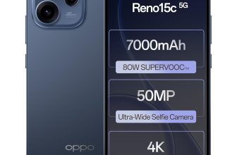 Oppo Reno15c 5G (Twilight Blue, 8GB RAM, 256GB Storage) with No Cost EMI/Additional Exchange Offers