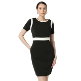 Van Heusen Women’s Regular Fit Half Sleeve Mid Thigh Length Sheath Dress