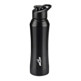 MILTON Comet 1000 Stainless Steel Water Bottle 1000 ml, Single Walled, ISI Certified I Leak Proof Lid, Rust Proof I For School, Office, Gym I Black