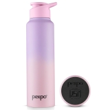 PEXPO Craft Pro 1000 ISI Certified Stainless Steel Sports/Fridge Water Bottle with Sipper Cap – 950ml | Single Wall | For Home, Office, Gym, Travelling | Lightweight| BPA Free – Pink&Purple Ombre