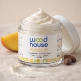 Wood House Body Butter Moisturizer with Mango, Shea, Cocoa Butter. Enriched with Ashwagandha & Yashtimadhu. 72 Hours Moisturization | Sun protection | Brightening-100 ML