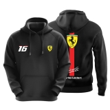 DUDEME FERR C16 Motorsport Hoodie for Car Enthusiast for Men & Women Black Hoodie 100% Cotton Car Printed Hoodies.
