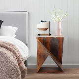 Ruth Solid Wood End Table for Living Room – Premium Designer Side and Sofa Table – Natural Capri Finish, Solid Sheesham Wood – Living Room Furniture Ideal for Home Decor