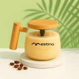 Self Stirring Coffee Mug with Lid – Rechargeable USB Type-C, High Speed Automatic Stirrer for Effortless Mixing of Coffee, Milk, and Protein Powder at Home, Office, or Travel (400ml)