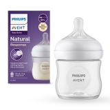 AVENT Philips Natural Response Baby Feeding Bottle – 125Ml Baby Milk Bottle for Newborns and Up, Bpa Free, 0+ Months (Model Scy900/01)