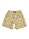Gini and Jony Boys Yellow Conversational Print Cotton Elasticated Boxer Shorts