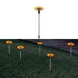 hardoll Sunflower Shaped Solar Lights Outdoor Waterproof, Warm White Decorative Solar Light for Garden, Home & Pathway, Solar Lamp for Lawn, Patio & Decoration(Pack of 1)