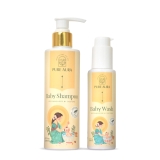 Pure Aura Baby’s Bath Time Besties | Ayurvedic Baby Shampoo & Moisturizing Baby Wash | Gentle, Nourishing Cleansing Combo for Soft, Healthy Skin