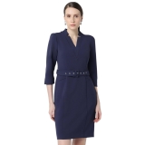 Van Heusen Women’s Regular Fit Half Sleeve Mid Thigh Length Sheath Dress