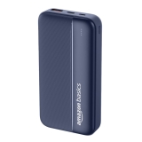 Amazon Basics 20000 mAh Power Bank | 22.5W Fast Charging | Dual Output & Input | Charge 3 Devices Simultaneously | for Smartphones, TWS Earbuds, Speakers, Tablets (Dark Blue)
