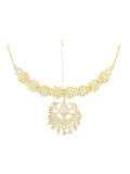 Zaveri Pearls Gold Tone Kundan & Pearls Bridal Crescent Matha Patti Style Maangtikka For Women-ZPFK13525