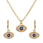 VOYLLA Dazzling Eyes Evil Eye Pendant Set For Women|Pendant Set For Women|Womens Gift|Gift For Her|