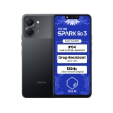 Tecno Spark GO 3 (Ink Black, 4GB+64GB | Super Durability Drop Resistant & IP64 Rated | Make Calls Without Network* |Ella Al in Your Own Language | Super Smooth 120Hz 6.74″ Display |5000mAh Battery