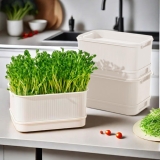 Satpurush Sprout Maker – Three-Layer Sprout Growing Kit (White), Durable Box for Microgreens, Hydroponic and Healthy Seed Cultivation.