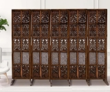 Wooden Divider Partition Versatile Privacy Screen for Living Room Room Divider (6 Feet for Living Room/Bedroom/Office/Restaurant (Brown) (5 Panel with Stand)