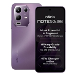 Infinix Note 50x 5G+ (Enchanted Purple, 6GB RAM, 128GB Storage) | MediaTek D7300 Ultimate | 90FPS BGMI Gaming | 5500mAH Battery with 45W FastCharge | 650K+ AnTuTu AI Without Offers