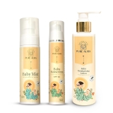 Pure Aura Baby’s Summer Protection Bundle | Ayurvedic Sunscreen, Cooling Mist & Moisturizing Lotion | Gentle Skin Hydration & Sun Safety for Newborns & Toddlers | 100% Natural, Paraben-Free