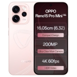 Oppo Reno15Pro mini 5G (Crystal Pink, 12GB RAM, 256GB Storage) with No Cost EMI/Additional Exchange Offers