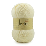 Ganga Acrowools Acrylic Desire Hand Knitting and Crochet Yarn. Pack of 1 Ball – 100Gms. Shade No – Dsr004, Cream