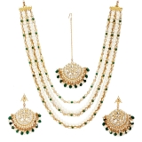 Karatcart Pearl Kundan Multilayered Rani Haar Set