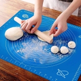 Silicon Fondant Rolling Mat or Silicone Baking Sheet Large with Measurements Stretchable for Kitchen Roti Chapati Cake Pad Cooking Dough Atta Kneading Big Size Multicolor