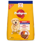 Pedigree Adult Dry Dog Food, Chicken & Vegetables, 20 kg, Contains 37 Essential Nutrients, 100% Complete & Balanced Food for Adult Dogs