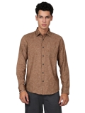 BENE KLEED Men Solid Brown Single Pocket Shirt