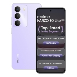 realme NARZO 80 Lite 5G (Crystal Purple, 6GB+128GB) | 6000mAh Long-Lasting Battery | MediaTek Dimensity 6300 5G | AI Assist | IP64 Rated Water & Dust Resistance | Military-Grade Durability