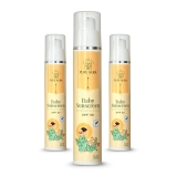Pure Aura Baby Sunscreen SPF 30 (Pack of 3, 50g Each) | 100% Mineral, Ayurvedic & Chemical-Free | Gentle Protection for Delicate Baby Skin | Doctor Certified & Outdoor Safe