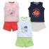 LuvLap Baby Boys Regular Fit 100% Cotton Sleeveless Boys T-Shirt & Shorts Set Pack of 3