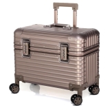 Verage Luxe Aviator 100% Aluminum Hardside Spinner Luggage with Multi-Directional Wheels and Telescoping Handle (Titanium Gold)
