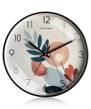 Auromin Wall Clock for Hall | Silent Wall Clock for Living Room Stylish Latest | Modern Designer Fancy Unique Wall Watch for Bedroom, Office, Kitchen (Multi-Leaf)