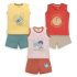 LuvLap Baby Boys Regular Fit 100% Cotton Sleeveless Boys T-Shirt & Shorts Set Pack of 3
