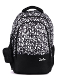 Zenith Charm 1 Laptop Backpack, 31L Capacity, Black and White Pattern, Multiple Compartments, 47 x 33 x 20 cm