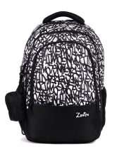 Zenith Charm 1 Laptop Backpack, 31L Capacity, Black and White Pattern, Multiple Compartments, 47 x 33 x 20 cm