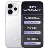 Oppo Reno15Pro mini 5G (Glacier White, 12GB RAM, 256GB Storage) with No Cost EMI/Additional Exchange Offers