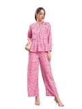 SASSAFRAS Women Ikat Tiered Shirt with Palazzo Pants
