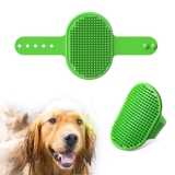 Pet Grooming Brush | Soothing Massage Rubber Bath Comb | Shampoo Washing Shower Brush | Grooming Pet Glove with Adjustable Strap | Deshedding brush for long short haired pets