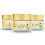Pure Aura Baby Face Cream (Pack of 3, 100gm Each) | Ayurvedic & Organic | With Shea Butter & Almond Oil | Chemical-Free, Nourishing & Moisturizing for Dry or Sensitive Skin | Safe for Newborns | Value Pack for Daily Care