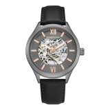Kenneth Cole Automatic Black Round Dial Men’s Watch | Genuine Leather Strap Material | Watches for Men Analog – KCWGX0103802MNW