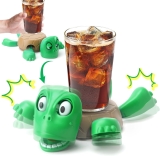 DDN_R_ Turtle Coaster with Funny Expression | Turtle Cup Holder for Cups/Mugs/Wine/Coffee/Waterbottle for Desk Decor, Kitchen, Office Gift for Men/Women/Kids (1, Green) || No Sound ||